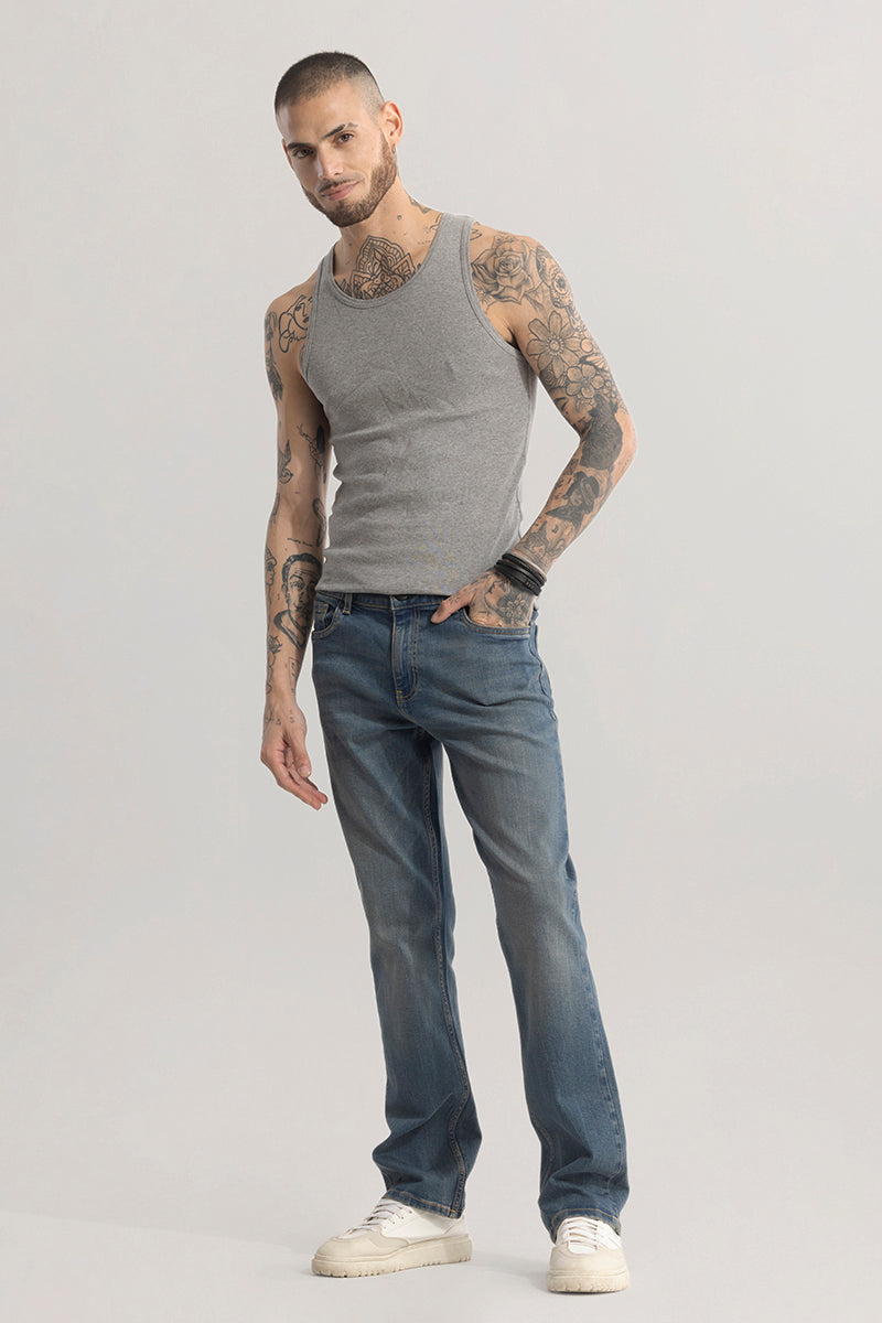 Urbanite Dusty Blue Straight Fit Jeans