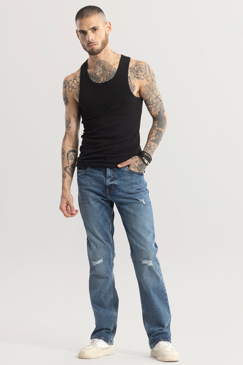 Urbanite Pebble Blue Straight Fit Jeans