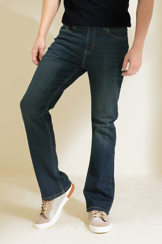 90's Bootcut Rustic Blue Denim